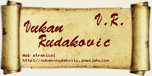 Vukan Rudaković vizit kartica